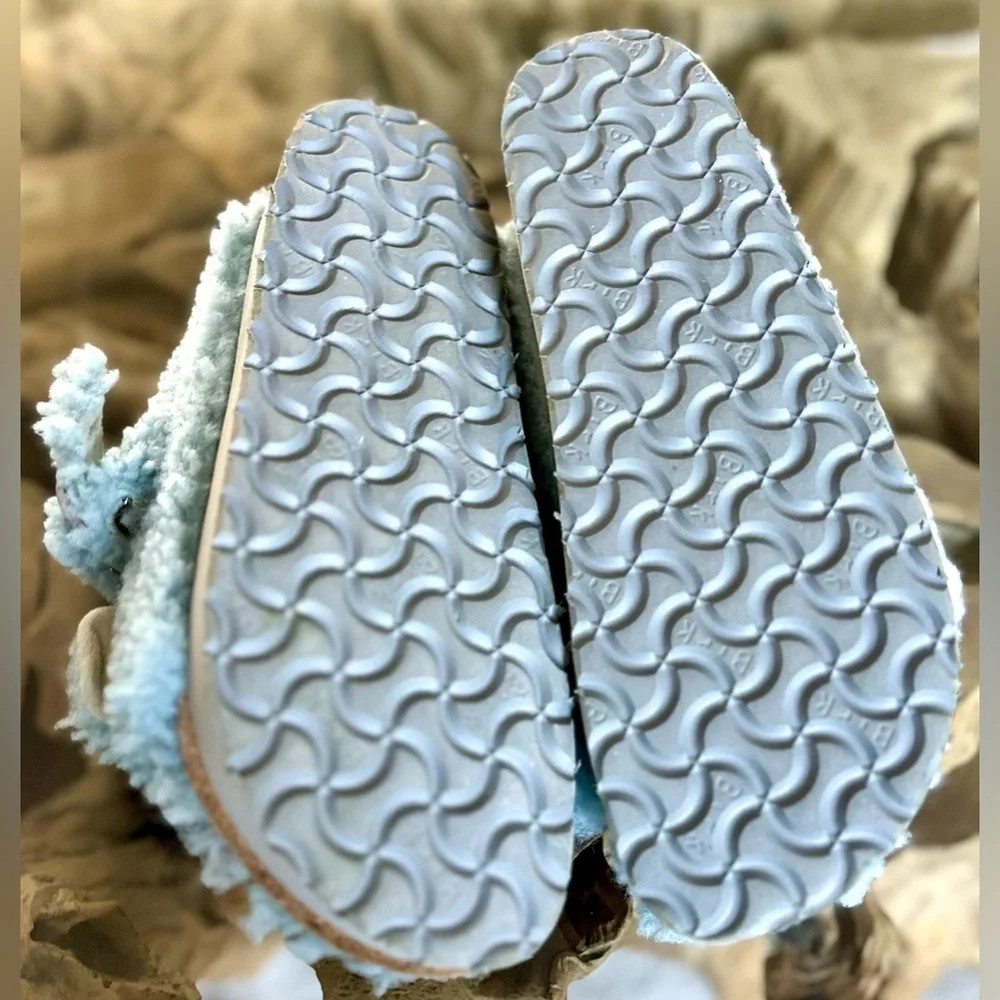 🎸Papillio by Birkenstock🎸🔥NWOT🔥ArizonaBig Buckle Genuine Shearling Slide— 7-7.5